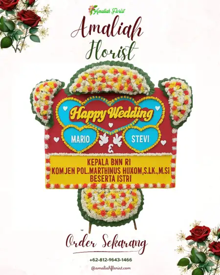 Papan Bunga Pernikahan Hariang